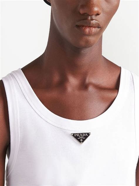 prada white tank top|farfetch prada vest.